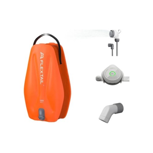 Душ портативний Flextail Tiny Shower Bag із ємністю та насосом 20 л помаранчевий (TSB-650)