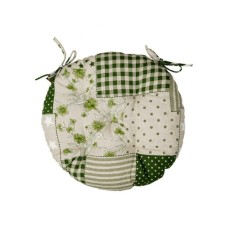 Подушка на стілець Прованс Печворк зелений Господиня D-40 см (4823093451247)