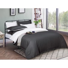 Постільна білизна MirSon SatinStripe 30-0012 + 30-0001Vevina 200х220 Євро (2200005258903)