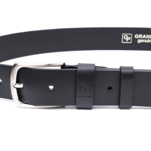 Ремінь Grande Pelle Під джинси з натуральної шкіри Чорний (11684)