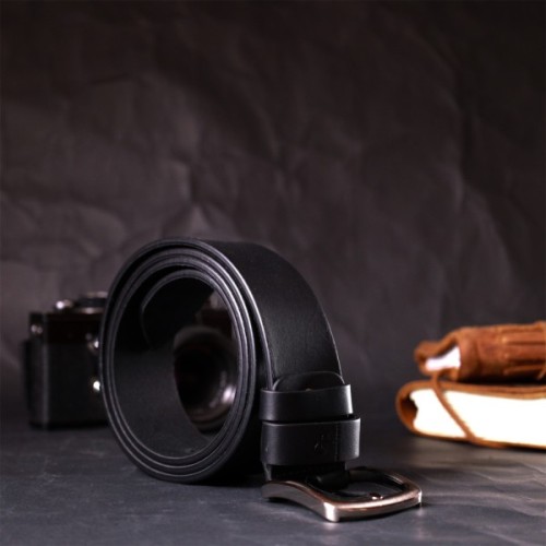 Ремінь Grande Pelle Під джинси з натуральної шкіри Чорний (11684)