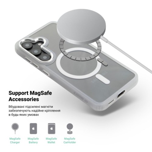 Чохол до мобільного телефона Armorstandart Unit MagCase Samsung S26 5G Clear Silver (ARM88802)