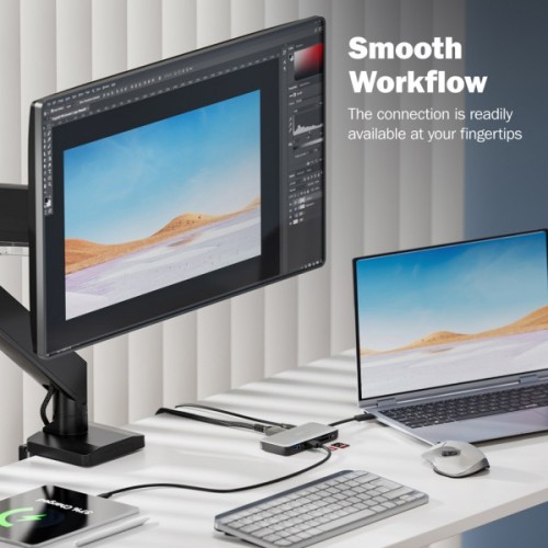 Порт-реплікатор Digitus USB-C > HDMI/2xUSB-A/USB-C/SD/MicroSD/RJ54 (DA-70914)