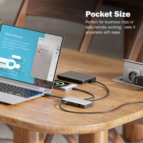 Порт-реплікатор Digitus USB-C > HDMI/2xUSB-A/USB-C/SD/MicroSD/RJ54 (DA-70914)