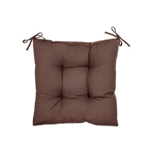 Подушка на стілець Прованс з екошкіри Коричнева 40х40 (034073)