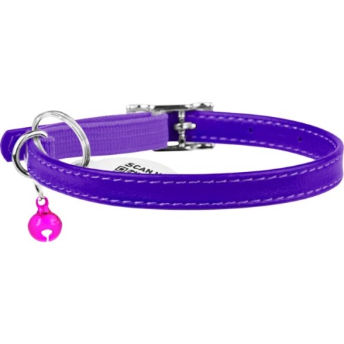 Нашийник для тварин WAUDOG Glamour з QR паспортом Д 22-30 см фіолетовий (32489)