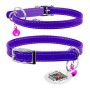 Нашийник для тварин WAUDOG Glamour з QR паспортом Д 22-30 см фіолетовий (32489)