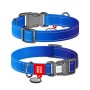 Нашийник для тварин WAUDOG Nylon Mono з QR паспортом, пластиковий фастекс M синій (521012)