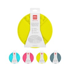 Універсальний посуд для тварин WAUDOG Silicone Килимок для злизування 21х21х3 см жовтий (23508)