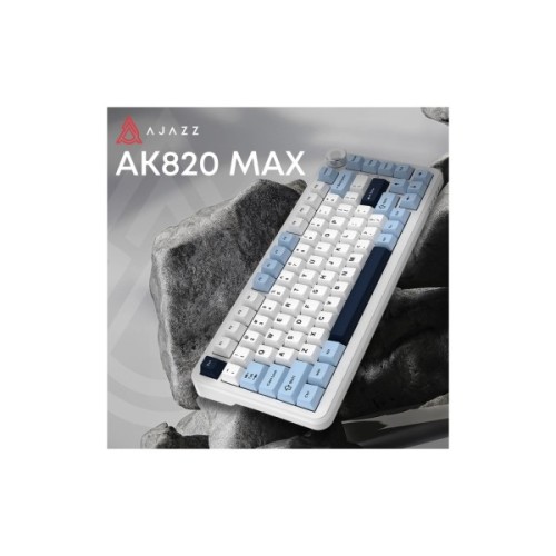 Клавіатура Ajazz AK820 MAX PLUS Daydream Switch RGB Wireless/Bluetooth/USB White (AK820MAX-DD-BWD)