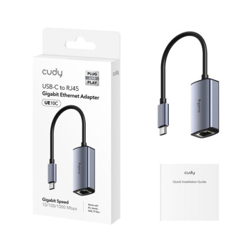 Адаптер USB-C to RJ45 Ethernet 1000Mbps Cudy (UE10C)