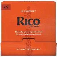 Тростина для кларнета D'Addario Rico - Bb Clarinet #2.5 - 25 Box (RCA0125-B25)