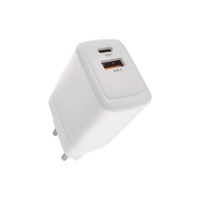 Зарядний пристрій EMOS V04G45 1xUSB-A + 1xUSB-C PD20W GaN (V04G45)