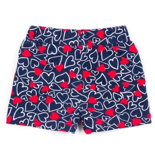Шорти дитячі Lovetti трикотажные с сердечками (8051-98G-blue)