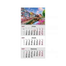 Календар Axent настінний квартальний 2027 р.,1 пр. Romantic 3 (8801-27-15-A)