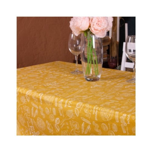 Скатертина MirSon Рогожа №201 Yellow Paste 100x130 см (2200006723172)