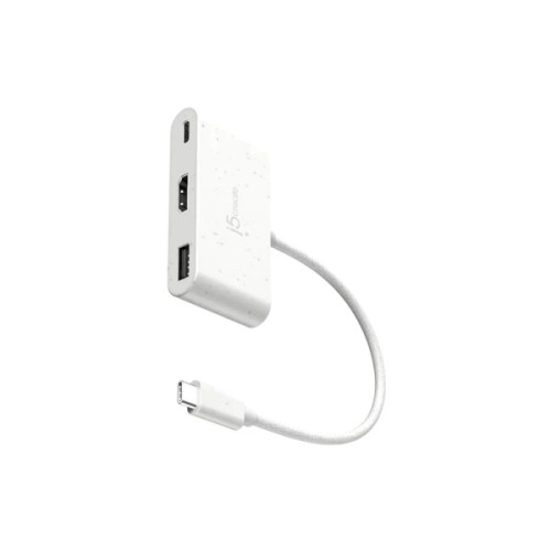 Концентратор J5create USB-C 3-in-1 1xHDMI + 1xUSB 3.2 + 1xUSB-C PD100W black (JCA379EW-N)
