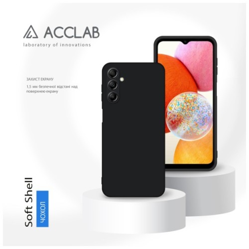 Чохол до мобільного телефона ACCLAB Silicone Case Samsung Galaxy A14 Black (1283126601712)