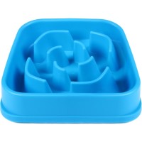 Посуд для собак Dexas Миска Slow Maze Feeder квадратна для повільного годування 960 мл блакитна (0084297309756)