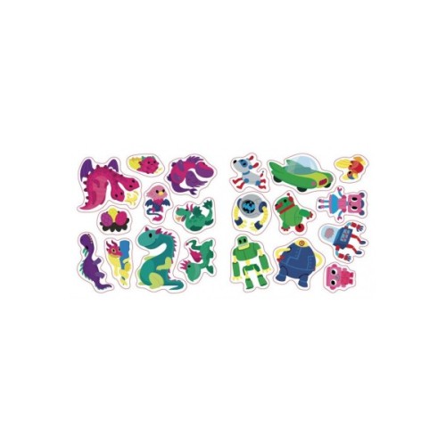 Книга Чарівні світи. Роботи. Монстрики. Дракони. Прибульці. Альбомчик-наклейчик - А. Журба Ранок (9786170967787)