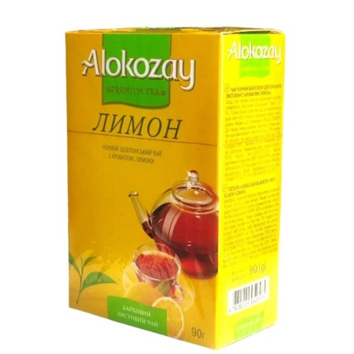 Чай Alokozay чорний листовий з ароматом лимона 90 г (4820229040535)