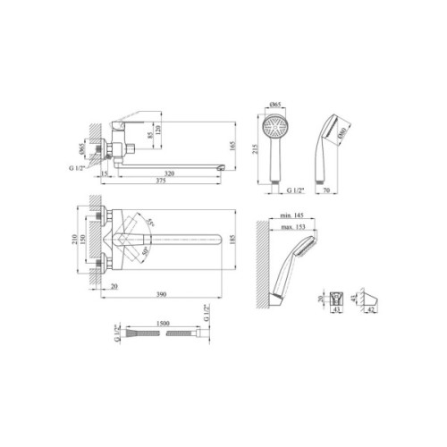 Змішувач Kroner Oker-C070 (CV019668)