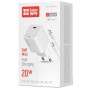 Зарядний пристрій ColorWay C101D GaN Mini 20W PD PPS USB-C + cable USB-C to Lightning white (CW-CHS059PDL-WT)