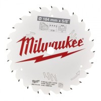 Диск пильний Milwaukee PFTE, 184х5/8"х1,6мм, 24 зуб. (4932471378)