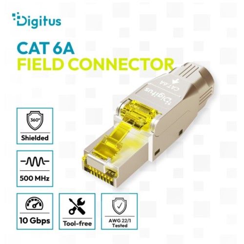 Конектор RJ45 cat.6A STP 8P8C, tool-free, 1pcs Digitus (DN-93638)