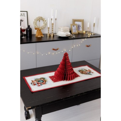 Доріжка на стіл Прованс гобеленова Різдвяне багаття 40х140 см (036425)