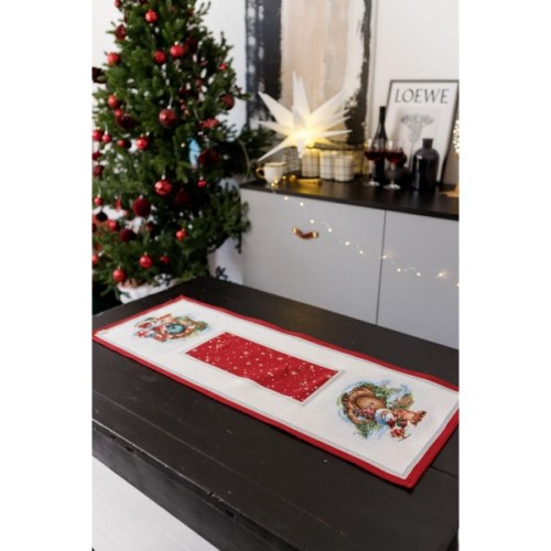 Доріжка на стіл Прованс гобеленова Різдвяне багаття 40х140 см (036425)