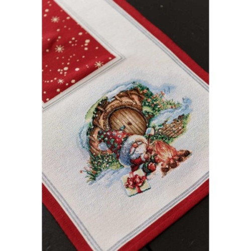 Доріжка на стіл Прованс гобеленова Різдвяне багаття 40х140 см (036425)