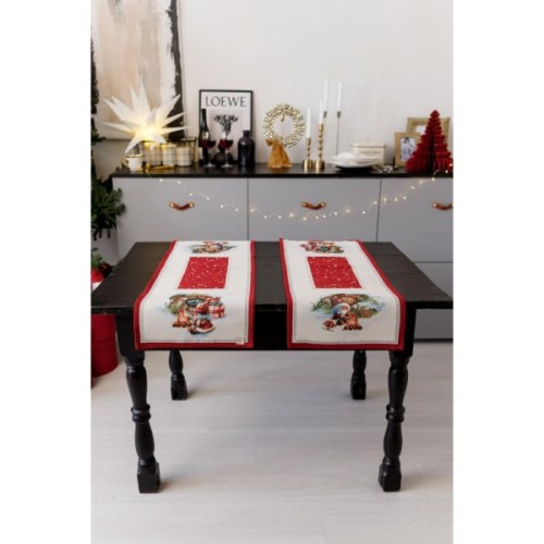 Доріжка на стіл Прованс гобеленова Різдвяне багаття 40х140 см (036425)