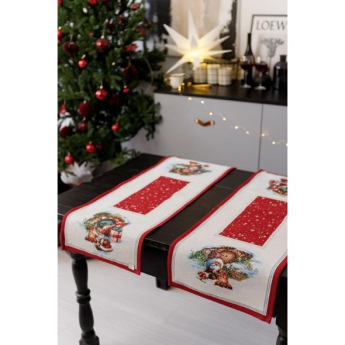 Доріжка на стіл Прованс гобеленова Різдвяне багаття 40х140 см (036425)