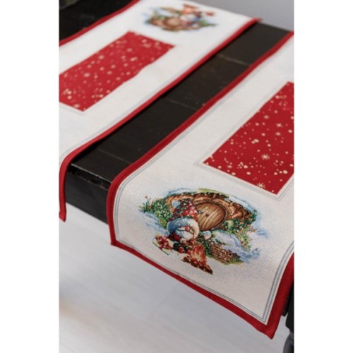 Доріжка на стіл Прованс гобеленова Різдвяне багаття 40х140 см (036425)