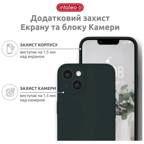 Чохол до мобільного телефона Intaleo SoftShell Apple iPhone 14 Dark Green (1283126557675)