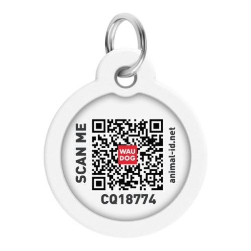 Адресник для тварин WAUDOG Smart ID з QR паспортом "Місяць", коло 25 мм (225-4030)