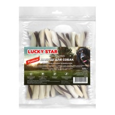 Ласощі для собак Lucky Star Сендвіч кручений з м'ясом курки маленький 9.5 см 500 г (4820112457952)