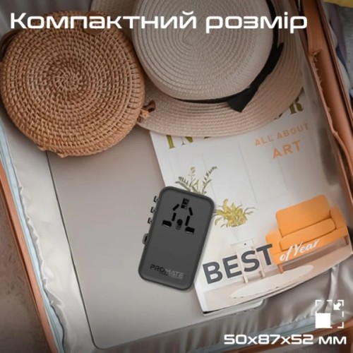 Зарядний пристрій Promate tripmate-gan70r