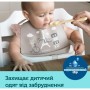 Нагрудничок Canpol babies Bonjour Paris силіконовий з кишенькою синій (74/027_blu)