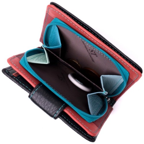 Гаманець ST Leather З натуральної шкіри Чорний (19436)