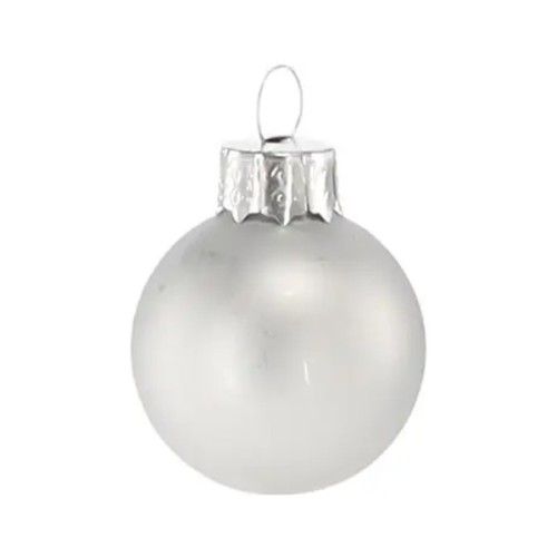 Ялинкова іграшка Chomik скляні кульки 11 шт, 3 см, колір мікс срібний, білий (5900779882195)