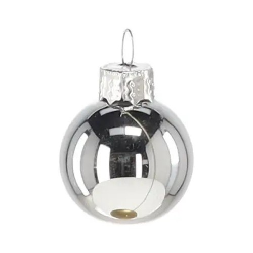 Ялинкова іграшка Chomik скляні кульки 11 шт, 3 см, колір мікс срібний, білий (5900779882195)