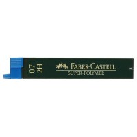 Грифель для механічного олівця Faber-Castell Super-Polymer 2Н (діаметр 0,7 мм), 12 штук в пеналі (27661)