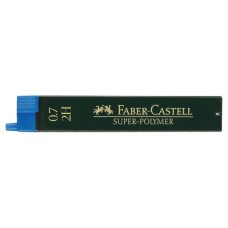 Грифель для механічного олівця Faber-Castell Super-Polymer 2Н (діаметр 0,7 мм), 12 штук в пеналі (27661)