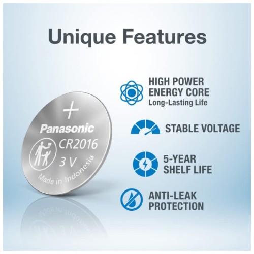 Батарейка CR 2016 Lithium 5pcs Blister Panasonic (CR-2016/5BE)