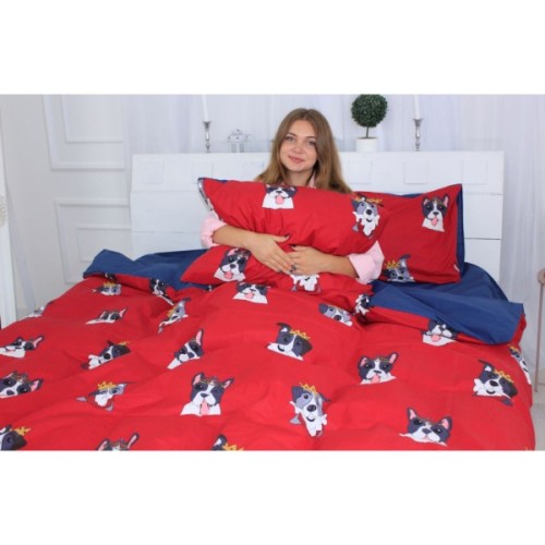 Постільна білизна MirSon Бязь 17-0568 Kings of dogs (2200004274553)