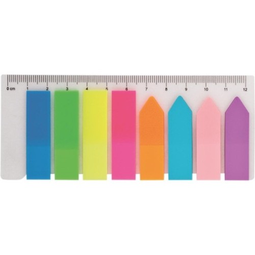 Стікер-закладка Buromax Plastic bookmarks 45x12mm, 8*25шт, neon (BM.2307-98)