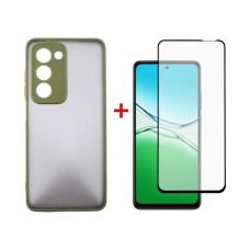 Чохол до мобільного телефона Dengos Oppo A5 4G Case Matte + Glass (Olive Green) (DG-KM-158)