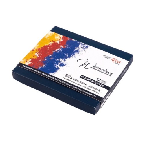 Акварельні фарби Rosa Gallery Monopigmented 12 кольорів по 2,5 мл кювета (4823098541141)